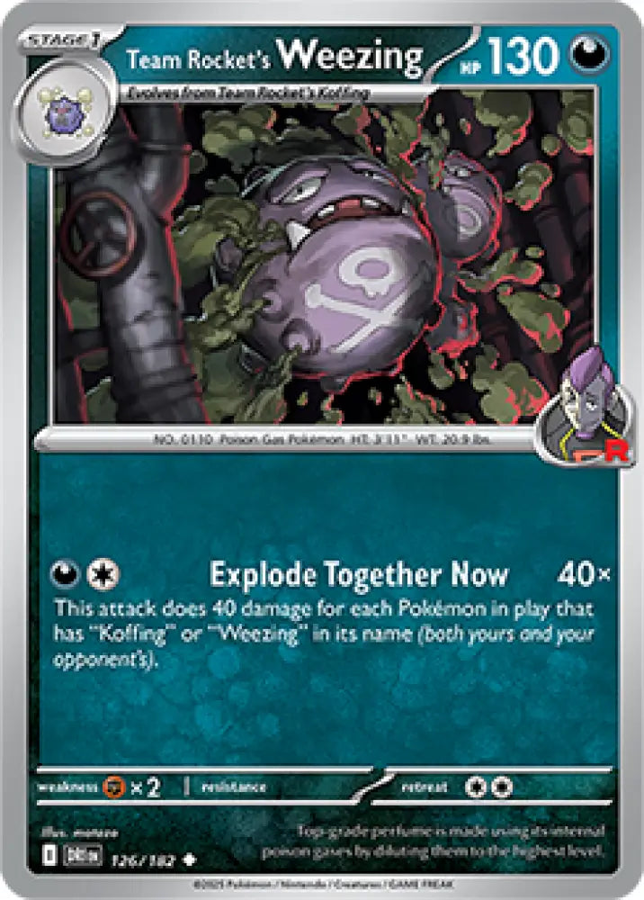 Team Rocket’s Weezing - 126/182 [SV10: Destined Rivals] - Pokemon Single