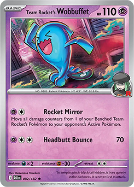 Team Rocket’s Wobbuffet (082/182) [SV10: Destined Rivals] - Pokemon Single
