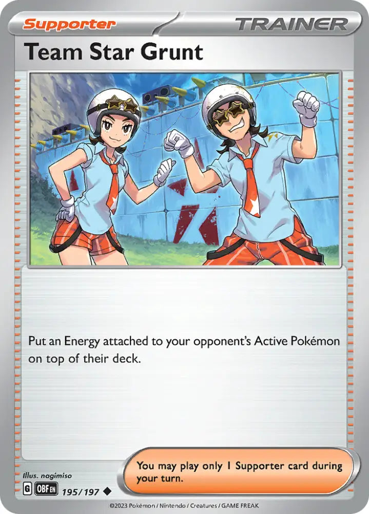 Team Star Grunt (195/197) [Scarlet & Violet: Obsidian Flames] - Pokemon Single