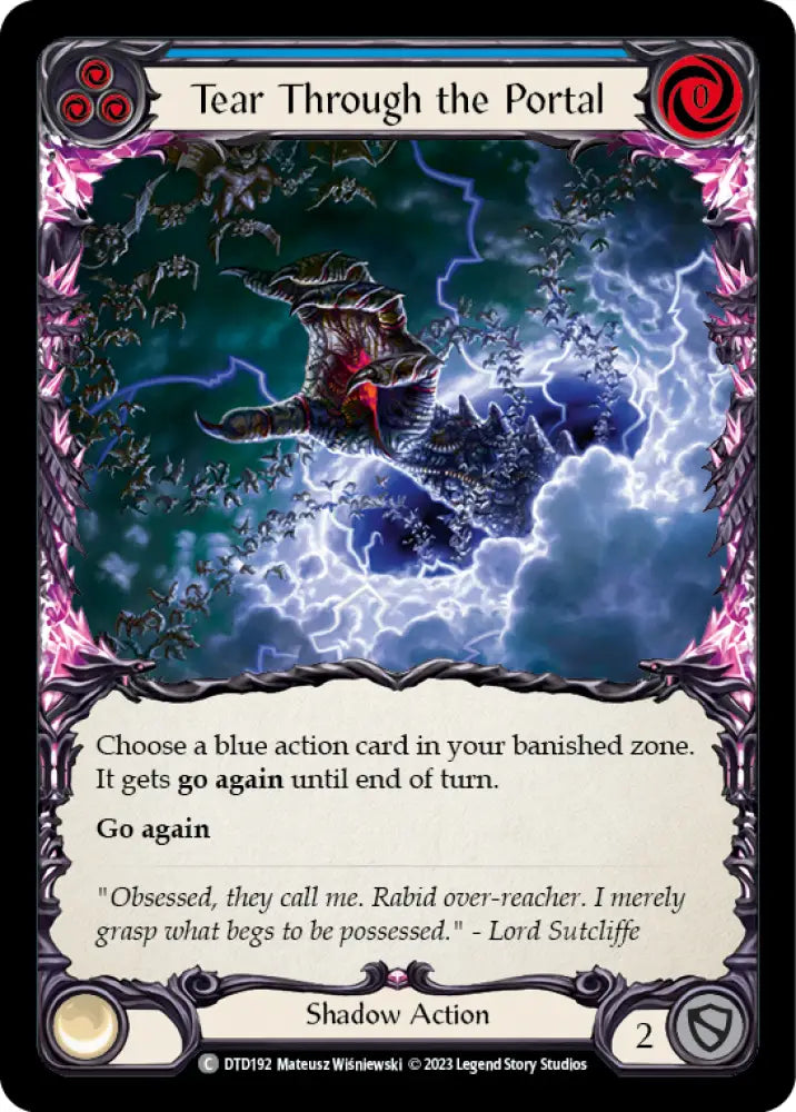 Tear Through the Portal (Blue) [Dusk Till Dawn] Rainbow Foil - Flesh And Blood Single