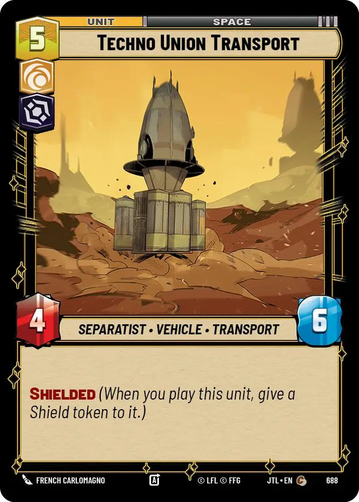 Techno Union Transport (Foil) (688) [Jump to Lightspeed] - Star Wars: Unlimited Single