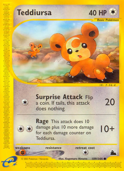 Teddiursa (109/144) [Skyridge] - Pokemon Single