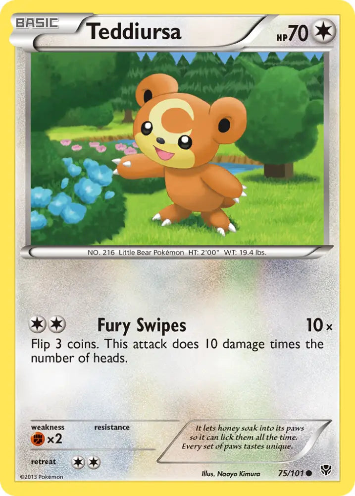 Teddiursa (75/101) [Black & White: Plasma Blast] - Pokemon Single