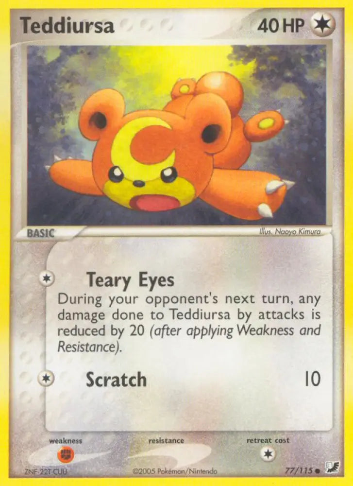 Teddiursa (77/115) [EX: Unseen Forces] - Pokemon Single