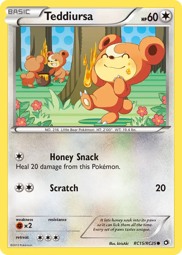Teddiursa (RC15/RC25) [Black & White: Legendary Treasures] - Pokemon Single