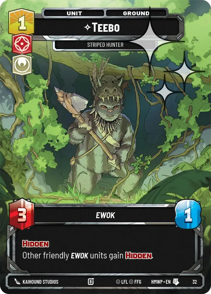 Teebo - Striped Hunter (Foil) (32) [Homeworlds: Weekly Play Promos]