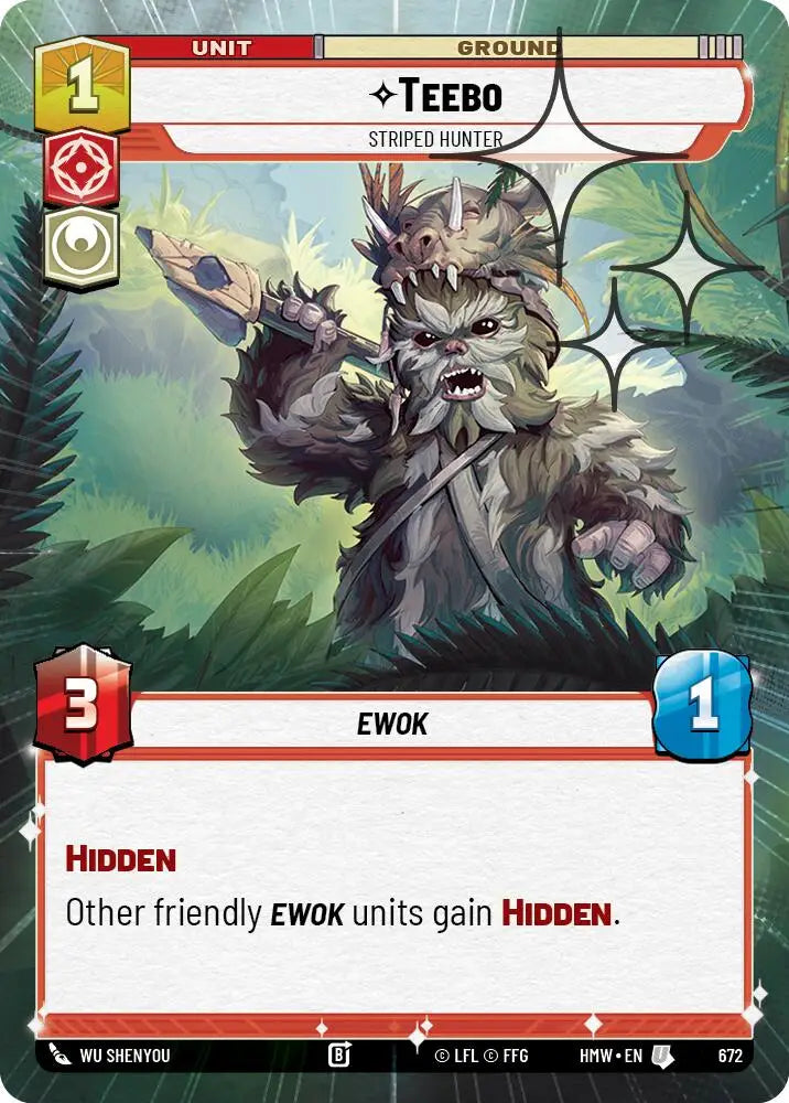 Teebo - Striped Hunter (Hyperspace Foil) (672) [Homeworlds]