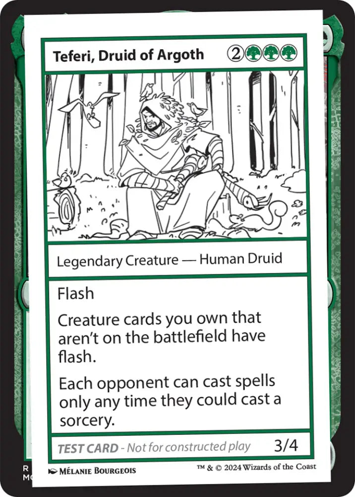 Teferi Druid of Argoth [Mystery Booster 2 Playtest Cards] - MTG Single