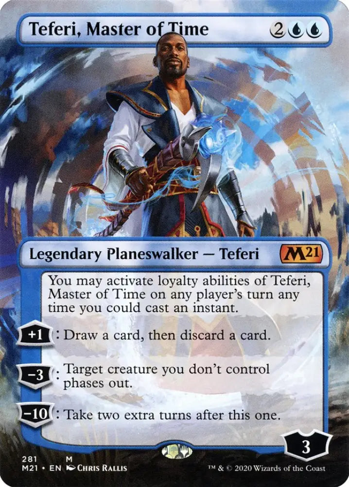 Teferi Master of Time (Borderless) [Core Set 2021] - MTG Single