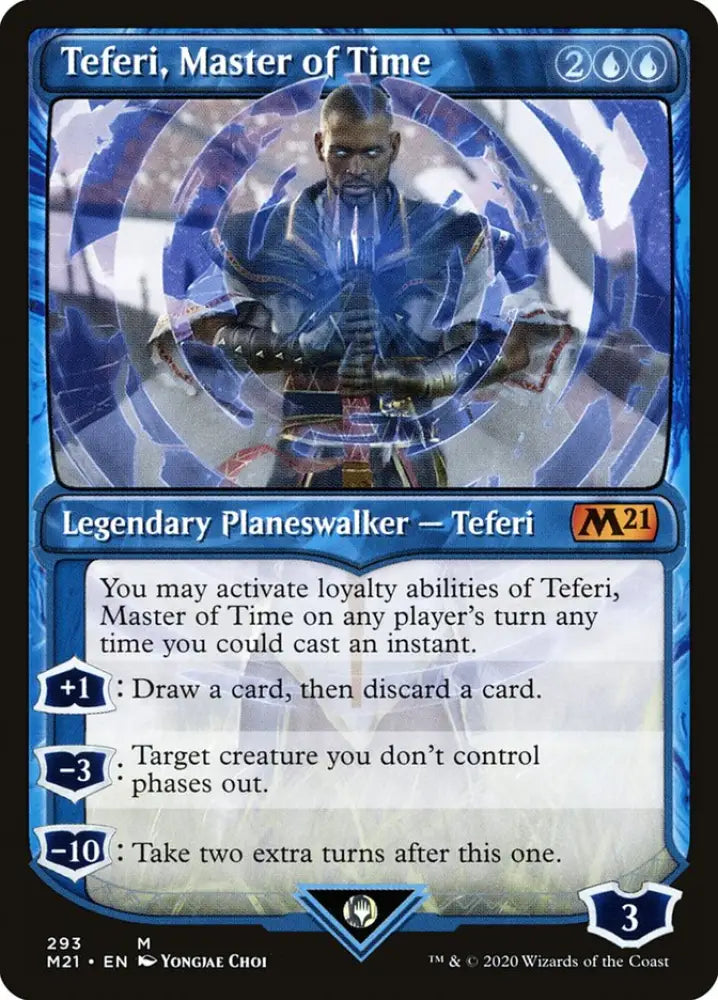 Teferi Master of Time (Showcase) (293) [Core Set 2021] - MTG Single