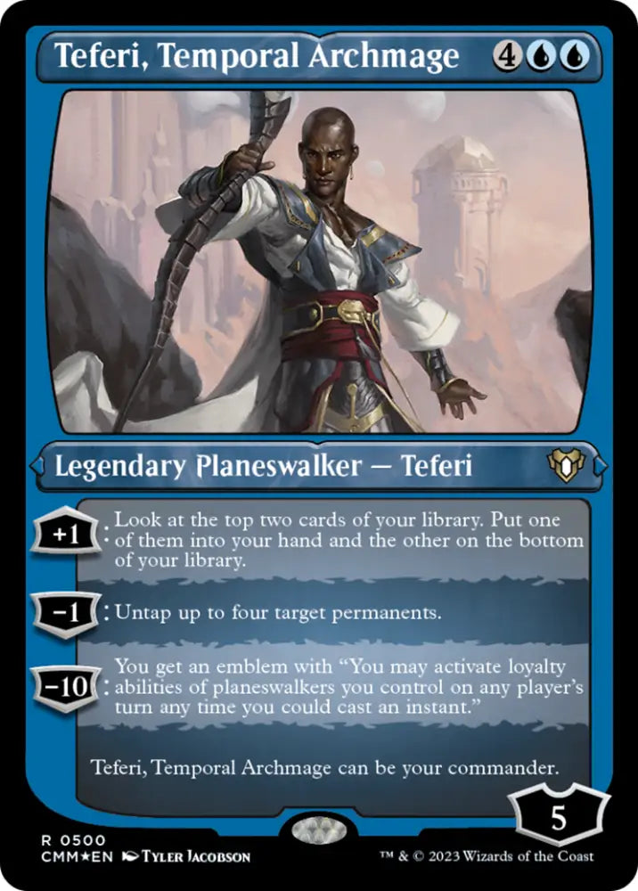 Teferi Temporal Archmage (Foil Etched) [Commander Masters] - MTG Single