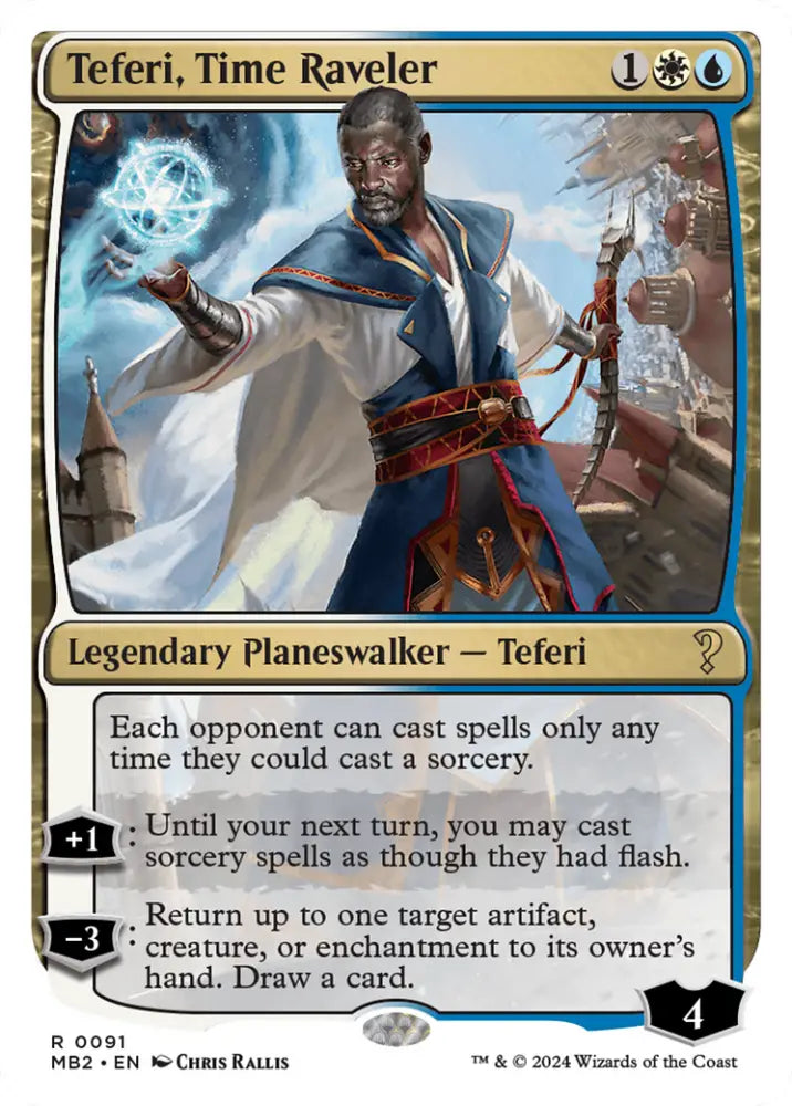 Teferi Time Raveler (White Border) [Mystery Booster 2] - MTG Single