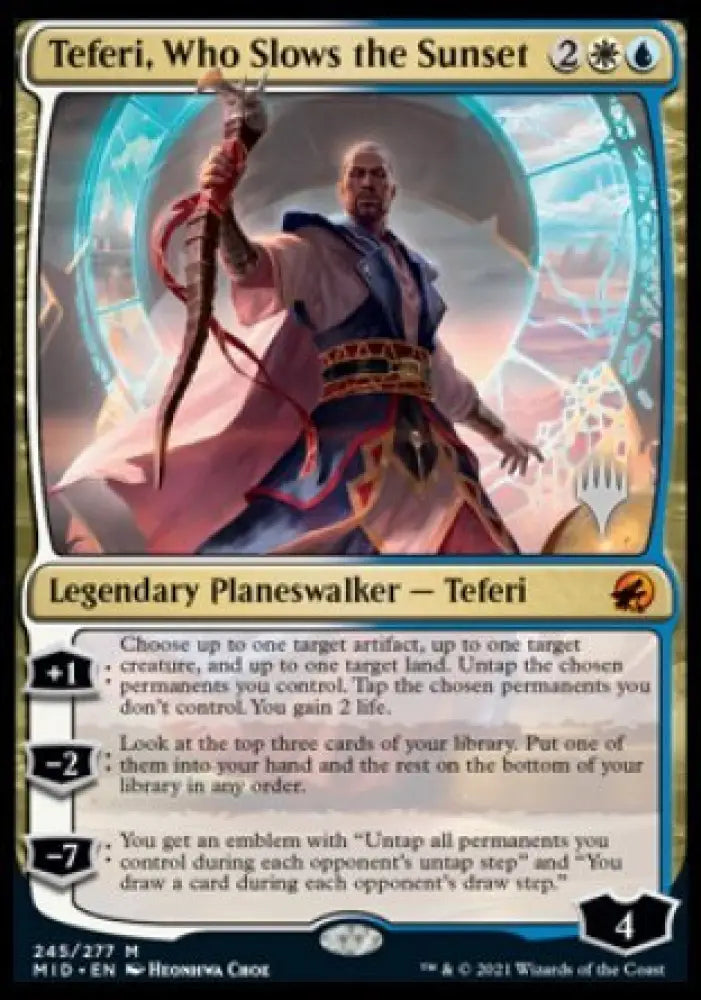 Teferi Who Slows the Sunset (Promo Pack) [Innistrad: Midnight Hunt Promos] - MTG Single