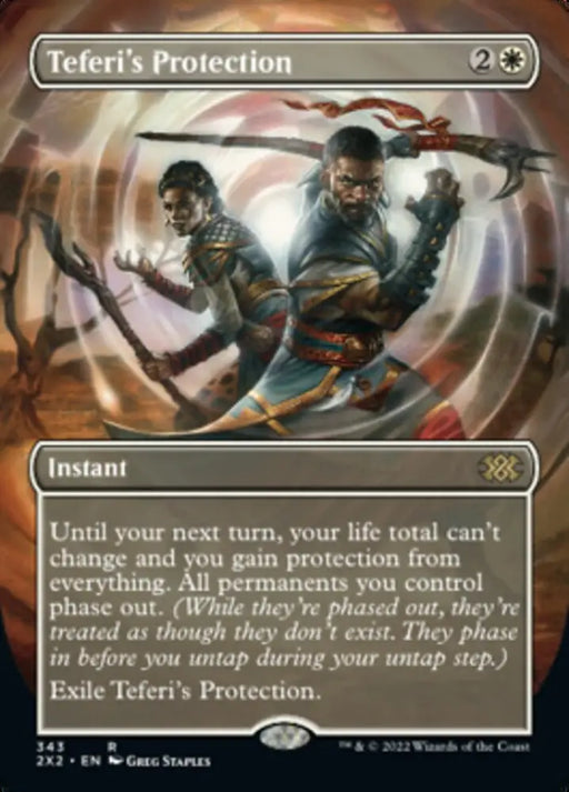 Teferi’s Protection (Borderless Alternate Art) [Double Masters 2022] - MTG Single