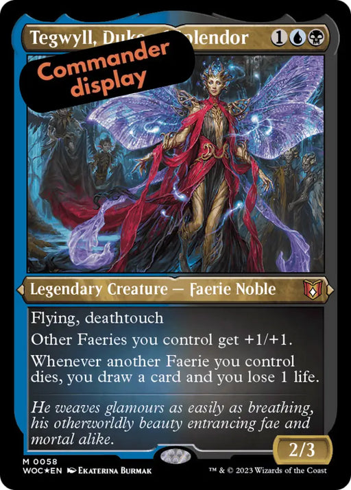 Tegwyll Duke of Splendor (Display Commander) [Wilds of Eldraine Commander] - MTG Single