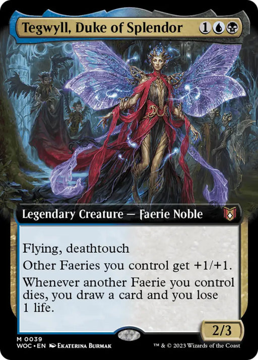 Tegwyll Duke of Splendor (Extended Art) [Wilds of Eldraine Commander] - MTG Single