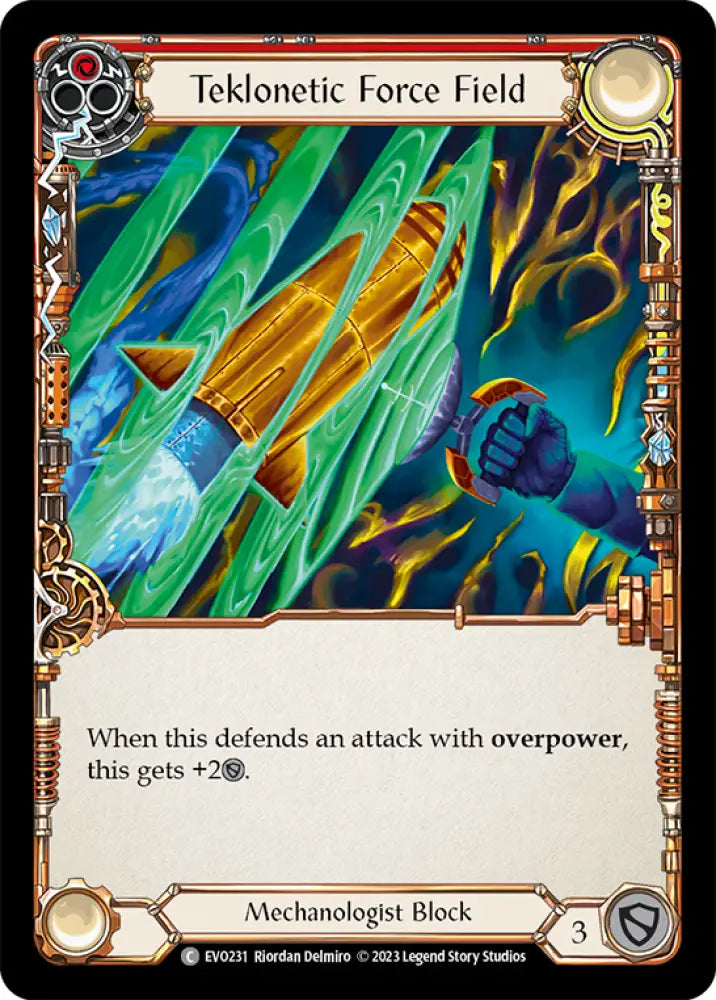 Teklonetic Force Field (Red) [Bright Lights] Rainbow Foil - Flesh And Blood Single