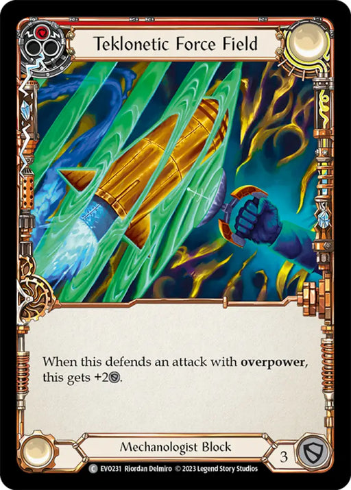 Teklonetic Force Field (Red) [Bright Lights] Rainbow Foil - Flesh And Blood Single
