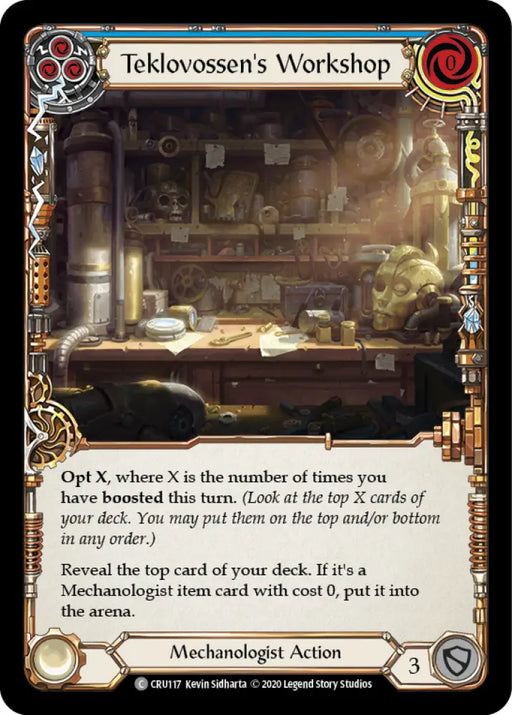 Teklovossen’s Workshop (Blue) [Crucible of War 1st Edition] 1st Edition Normal - Flesh And Blood Single