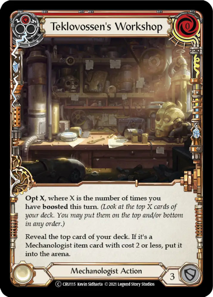 Teklovossen’s Workshop (Red) [Crucible of War Unlimited] Unlimited Rainbow Foil - Flesh And Blood Single