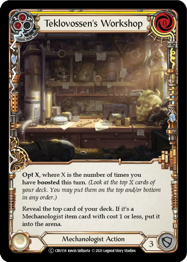 Teklovossen’s Workshop (Yellow) [Crucible of War Unlimited] Unlimited Rainbow Foil - Flesh And Blood Single