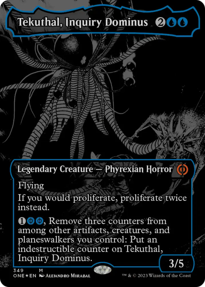 Tekuthal Inquiry Dominus (Oil Slick Raised Foil) [Phyrexia: All Will Be One] - MTG Single
