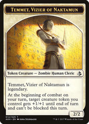 Temmet Vizier of Naktamun // Zombie Double-Sided Token [Amonkhet Tokens] - MTG Single