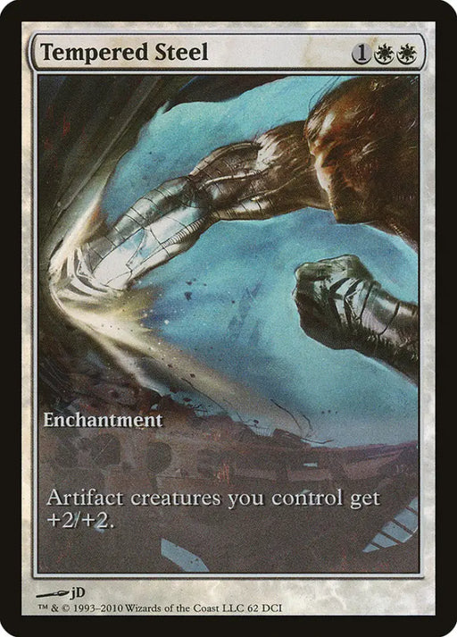 Tempered Steel (Game Day) (Extended Art) [Scars of Mirrodin Promos] - MTG Single