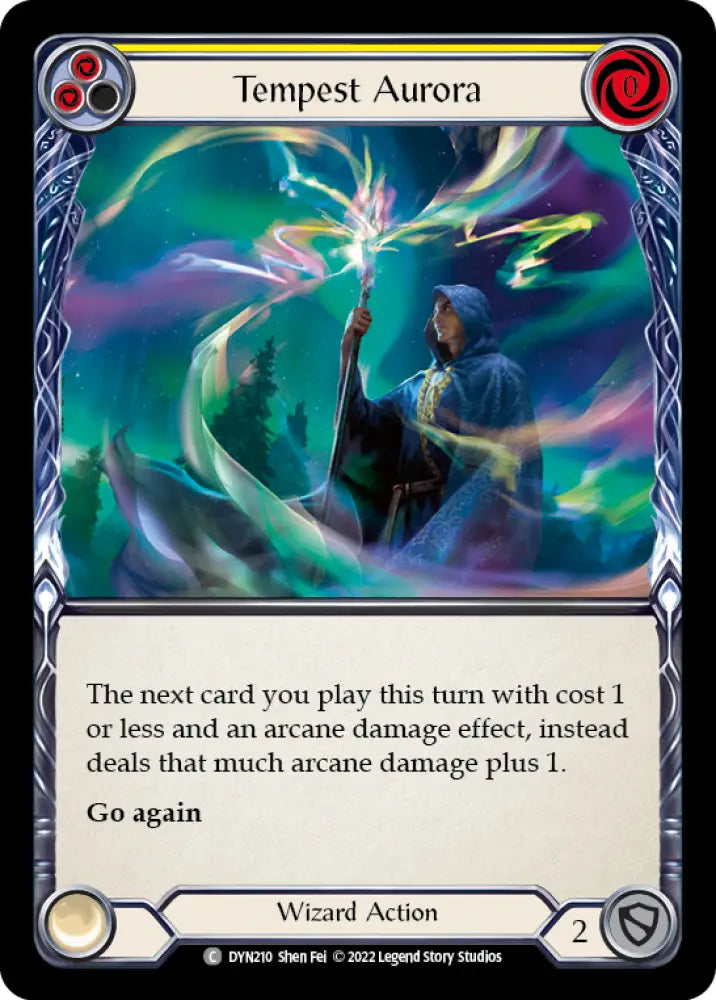 Tempest Aurora (Yellow) [Dynasty] Rainbow Foil - Flesh And Blood Single