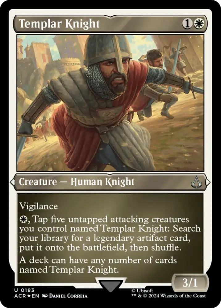 Templar Knight (Foil Etched) [Assassin’s Creed] - MTG Single