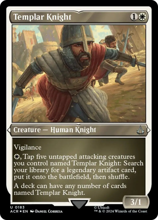 Templar Knight (Foil Etched) [Assassin’s Creed] - MTG Single