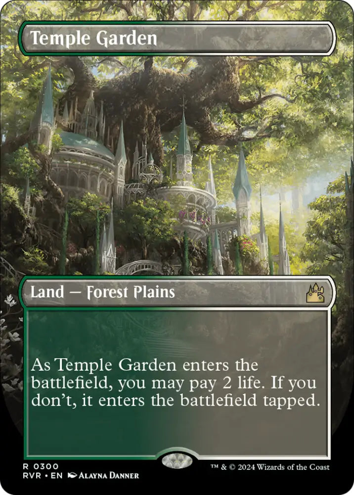 Temple Garden (Borderless) [Ravnica Remastered] - MTG Single