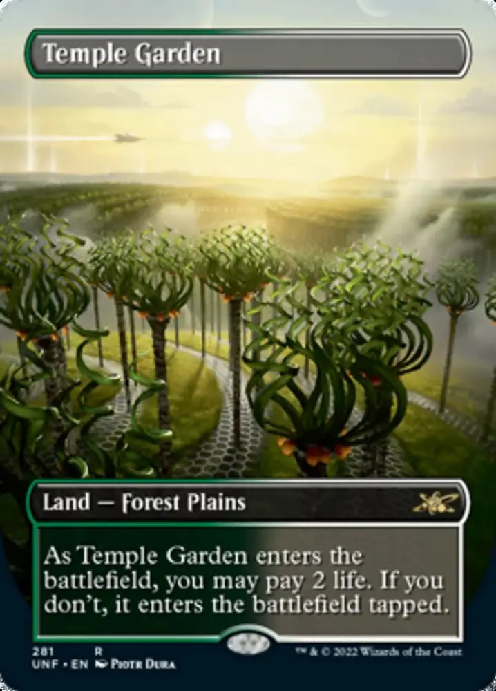 Temple Garden (Borderless) [Unfinity] - MTG Single
