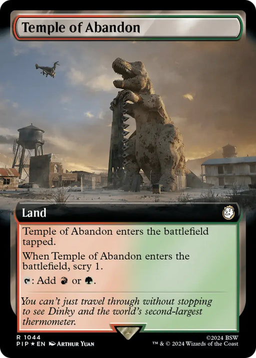 Temple of Abandon (Extended Art) (Surge Foil) [Fallout] - MTG Single