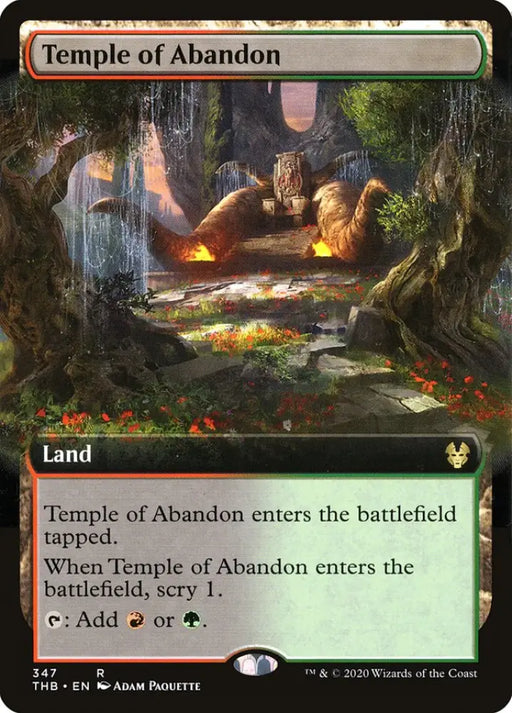 Temple of Abandon (Extended Art) [Theros Beyond Death] - MTG Single