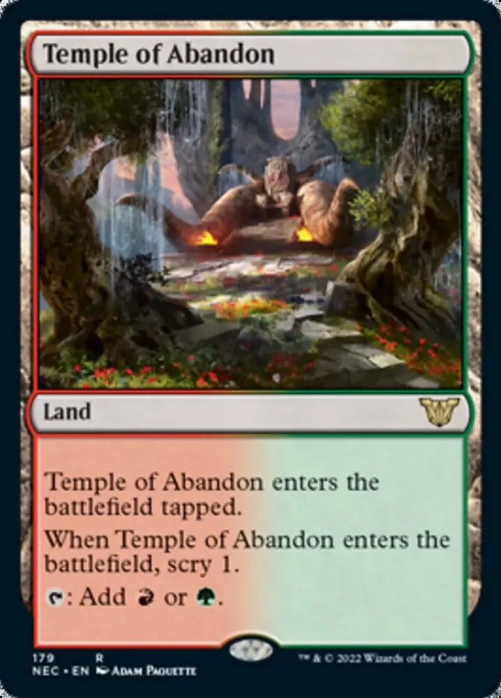 Temple of Abandon [Kamigawa: Neon Dynasty Commander] - MTG Single