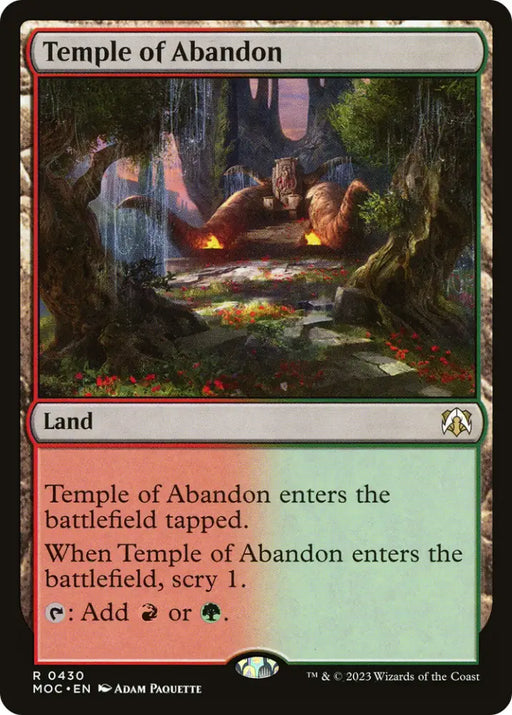 Temple of Abandon [March of the Machine Commander] - MTG Single