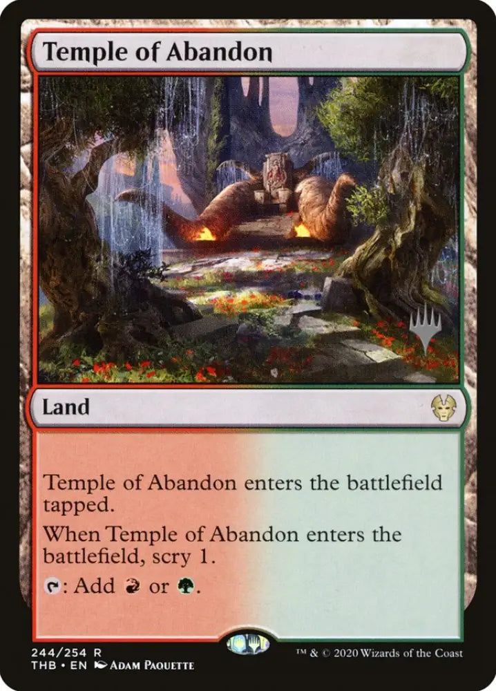 Temple of Abandon (Promo Pack) [Theros Beyond Death Promos] - MTG Single