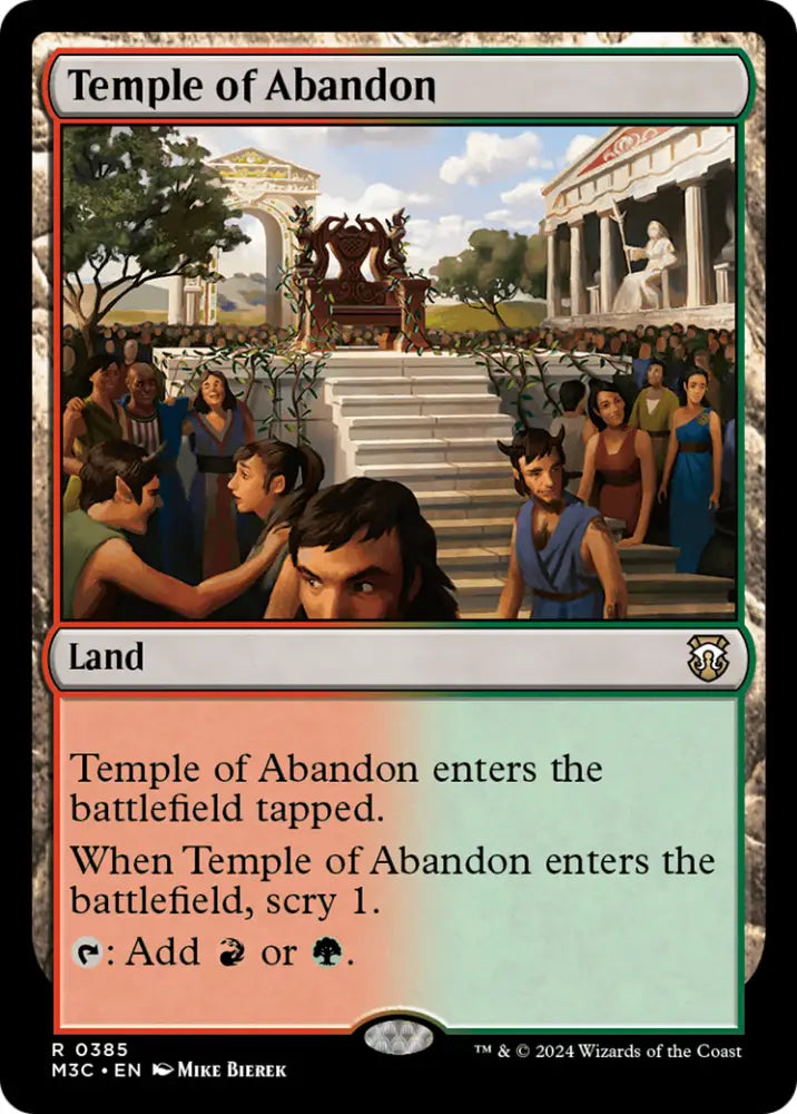 Temple of Abandon (Ripple Foil) [Modern Horizons 3 Commander] - MTG Single