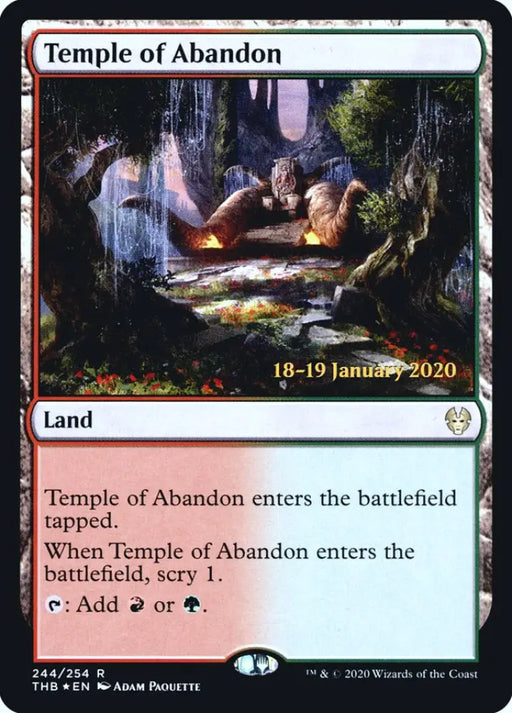 Temple of Abandon [Theros Beyond Death Prerelease Promos] - MTG Single