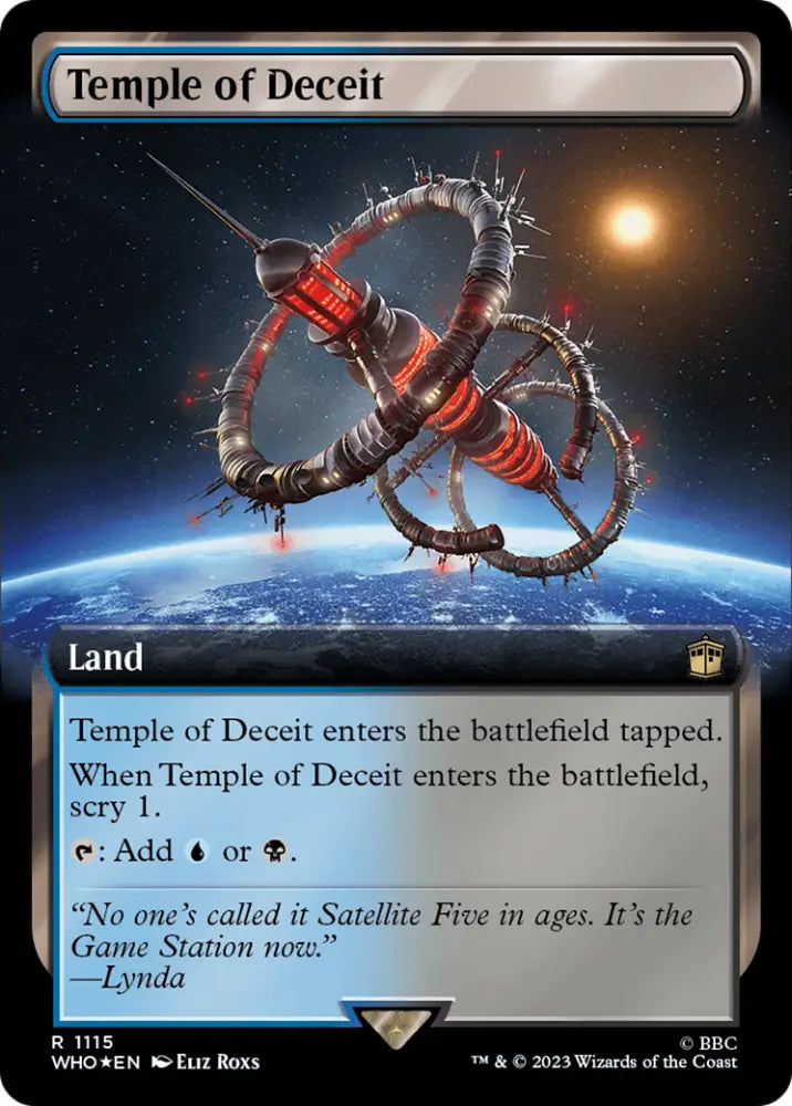 Temple of Deceit (Extended Art) (Surge Foil) [Doctor Who] - MTG Single