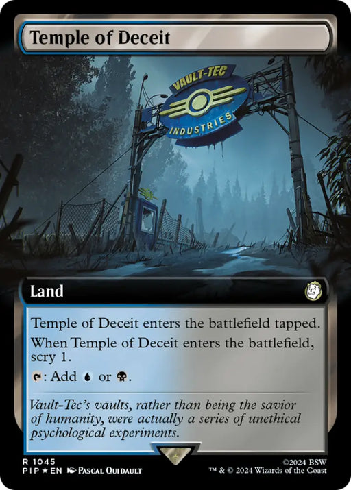 Temple of Deceit (Extended Art) (Surge Foil) [Fallout] - MTG Single