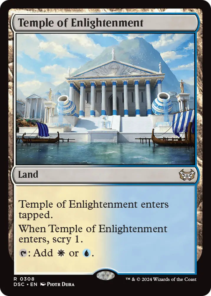 Temple of Enlightenment [Duskmourn: House of Horror Commander] - MTG Single