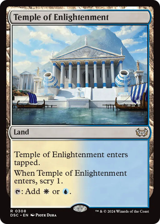 Temple of Enlightenment [Duskmourn: House of Horror Commander] - MTG Single