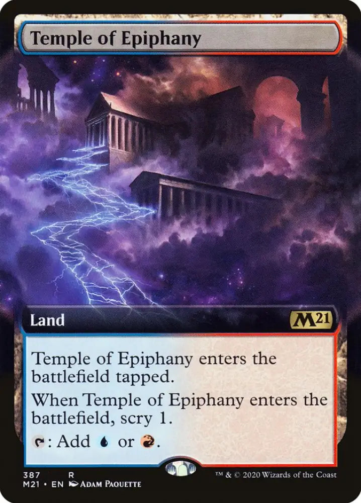 Temple of Epiphany (Extended Art) [Core Set 2021] - MTG Single