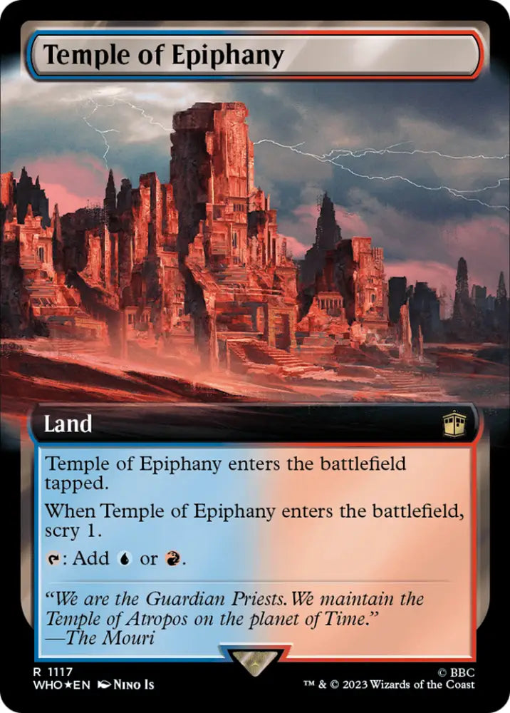 Temple of Epiphany (Extended Art) (Surge Foil) [Doctor Who] - MTG Single