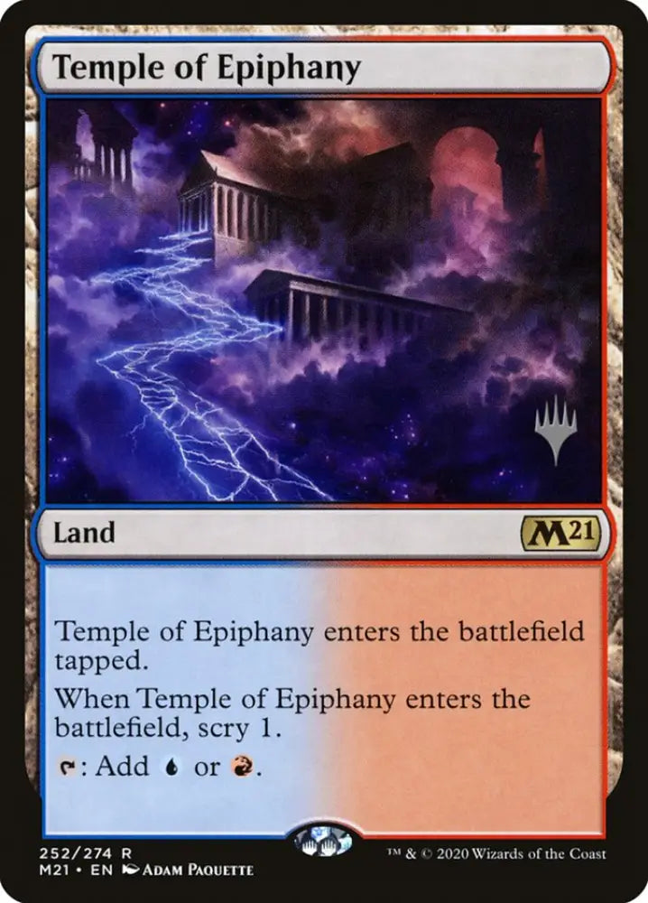 Temple of Epiphany (Promo Pack) [Core Set 2021 Promos] - MTG Single
