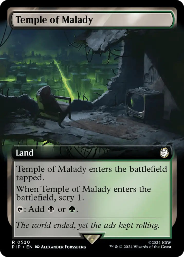 Temple of Malady (Extended Art) [Fallout] - MTG Single