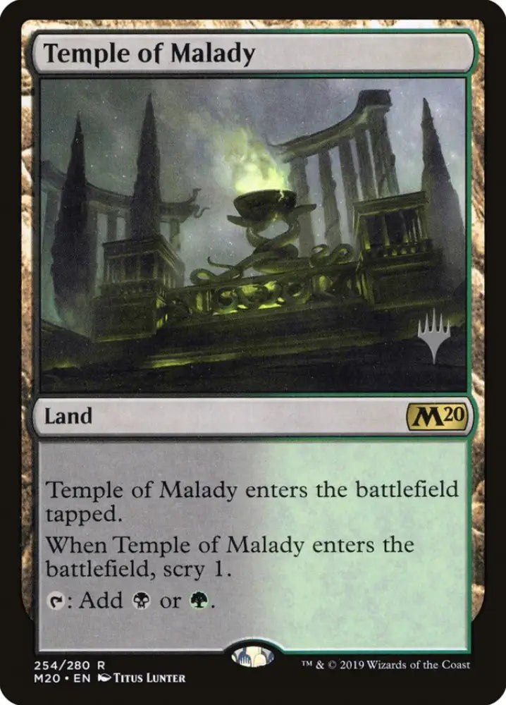 Temple of Malady (Promo Pack) [Core Set 2020 Promos] - MTG Single