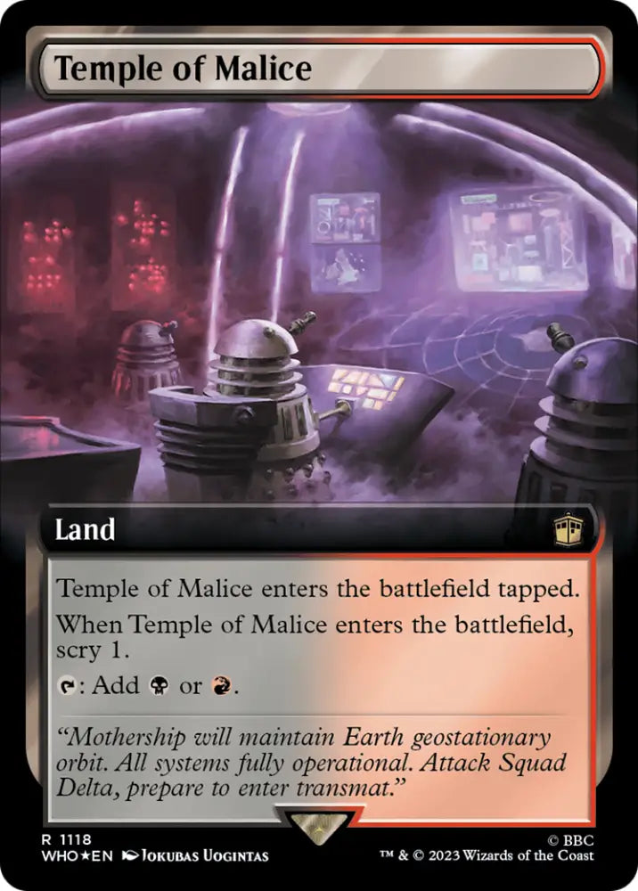 Temple of Malice (Extended Art) (Surge Foil) [Doctor Who] - MTG Single